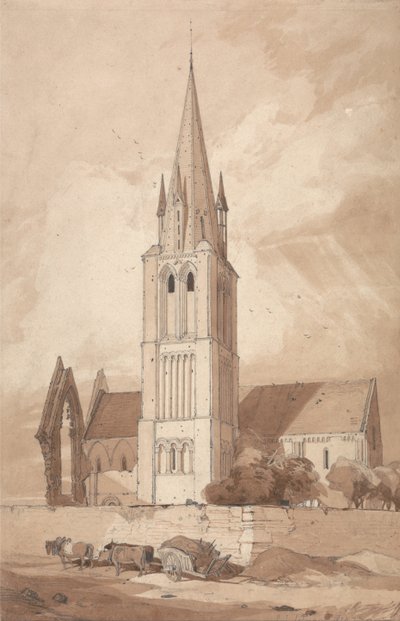 Douvres Kerk, Normandië door John Sell Cotman